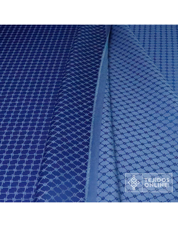 Tela Damasco Azul Galán Valenciano - Tela para Semana Santa - Imagen 3