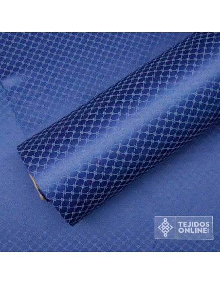 Tela Damasco Azul Galán Valenciano - Tela para Semana Santa - Imagen 2