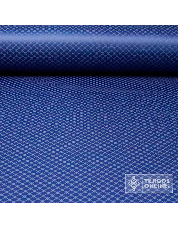 Tela Damasco Azul Galán Valenciano - Tela para Semana Santa - Imagen 1