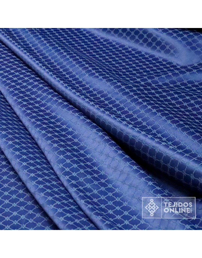 Tela Damasco Azul Galán Valenciano - Tela para Semana Santa - Imagen 4