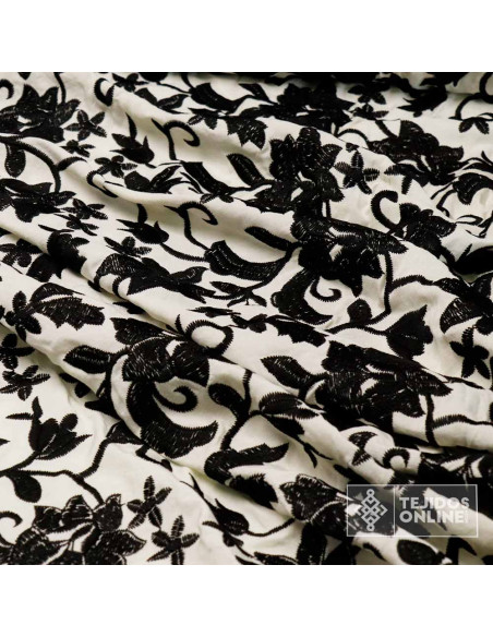 Tela Mantoncillo Beige con Negro | Mantoncillos - Imagen 3