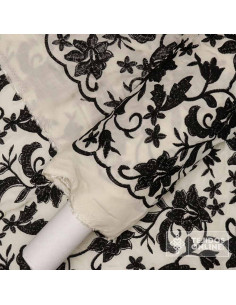 Tela Mantoncillo Beige con Negro | Mantoncillos - Imagen 2
