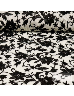 Tela Mantoncillo Beige con Negro | Mantoncillos - Imagen 1