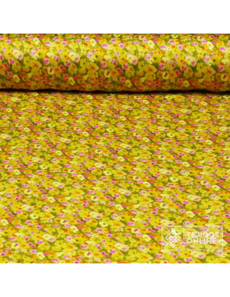 Tela Viscosa Estampada Pistacho  - Telas de Vestir - Imagen 1