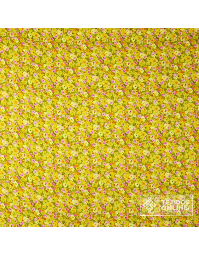 Tela Viscosa Estampada Pistacho  - Telas de Vestir - Imagen 3