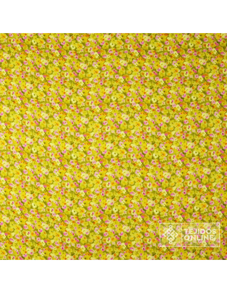 Tela Viscosa Estampada Pistacho  - Telas de Vestir - Imagen 3