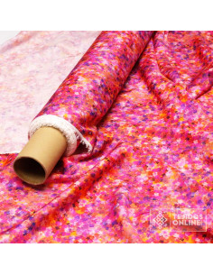 Tela Viscosa Fucsia Pincelada - Telas de Vestir - Viscosa 100% - Imagen 2