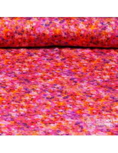 Tela Viscosa Fucsia Pincelada