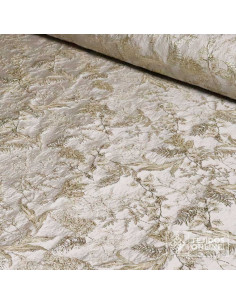 Tela Jacquard Champang con Flor  - Telas de Moda - Imagen 2