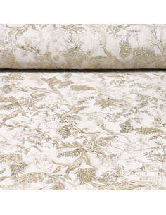 Tela Jacquard Champang con Flor  - Telas de Moda - Imagen 1