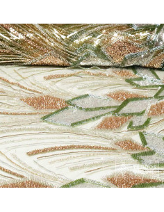 Tela Pedrería Verde Caqui Selestial - Tejidos de Pedrería - Imagen 1