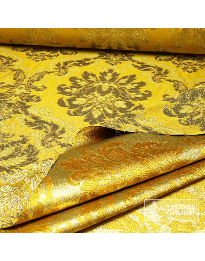 Brocado Dorado Con Hilatura Dorada Asunción - Telas Hermandad - Imagen 3