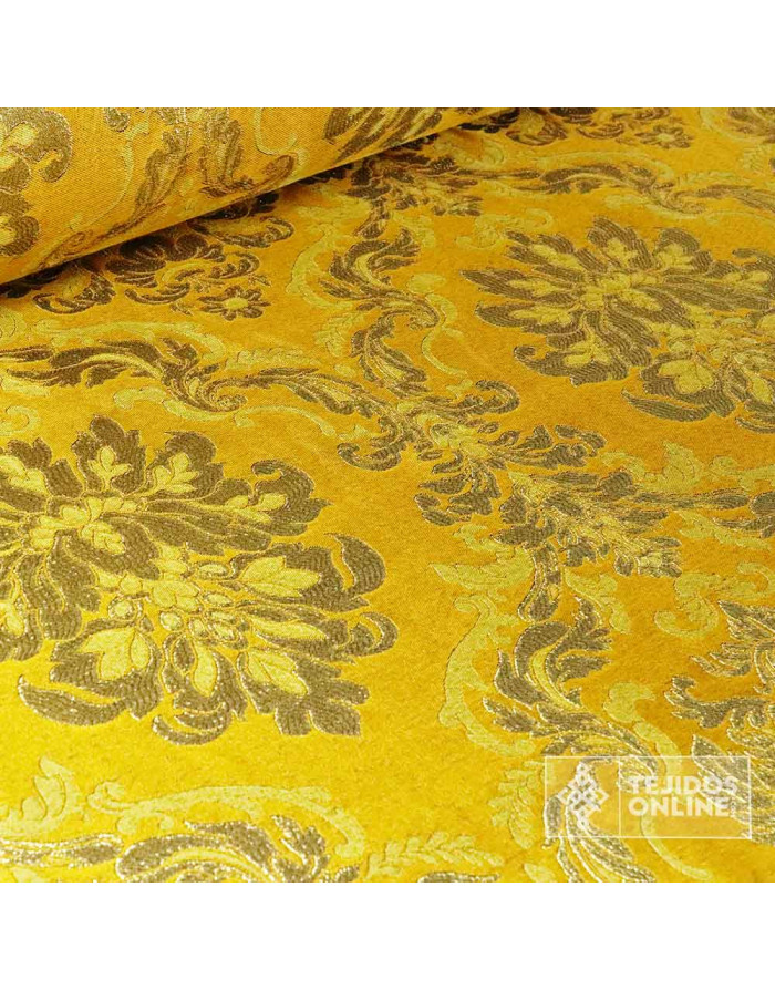 Brocado Dorado Con Hilatura Dorada Asunción - Telas Hermandad - Imagen 4