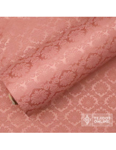 Damasco Salmón Aragón - Telas de Damasco Salmón - Imagen 2