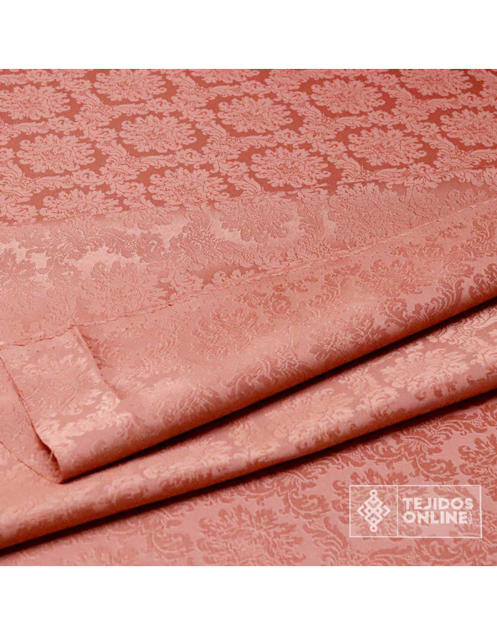Damasco Salmón Aragón - Telas de Damasco Salmón - Imagen 4