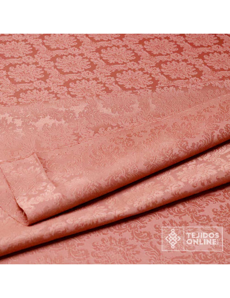 Damasco Salmón Aragón - Telas de Damasco Salmón - Imagen 4