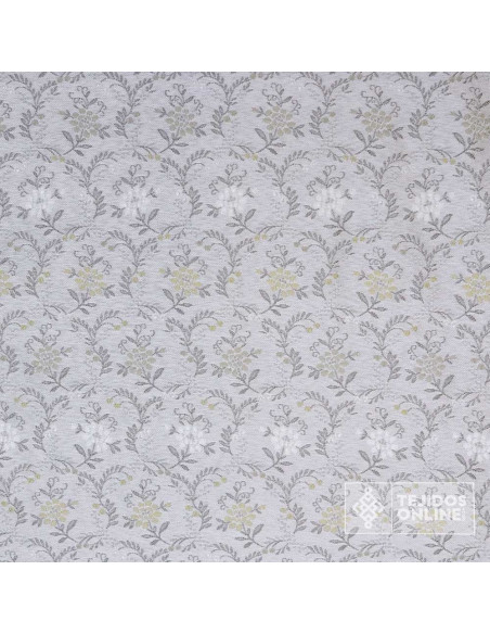 Tela Gris con Flores Beige para Fallera | Tejidos Online - Imagen 4