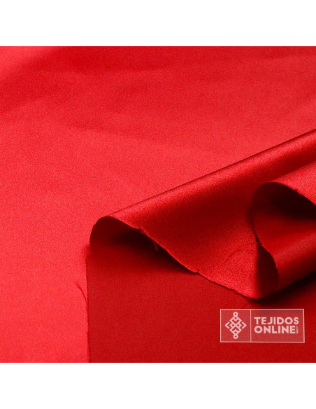 Tela Raso Rojo Oscuro para Carnaval - Tejidos Online - Imagen 2