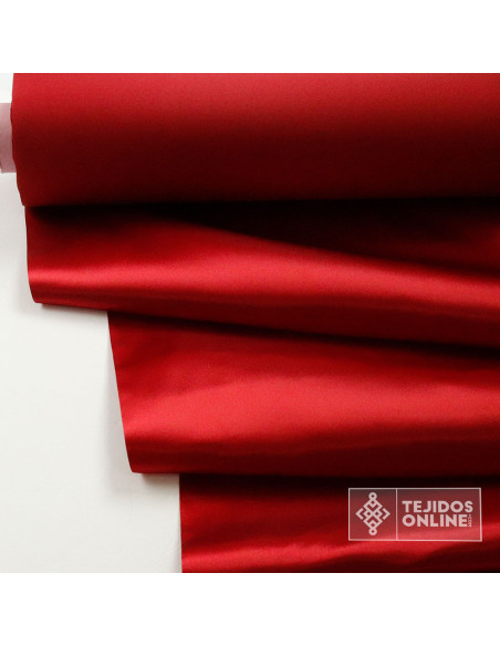 Tela Raso Rojo Oscuro para Carnaval - Tejidos Online - Imagen 1