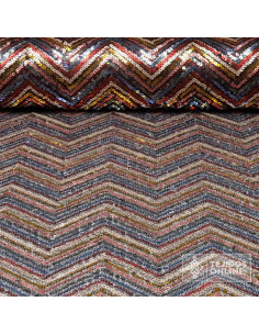Lentejuela Zig Zag Multicolor - Telas de Lentejuelas - Imagen 1