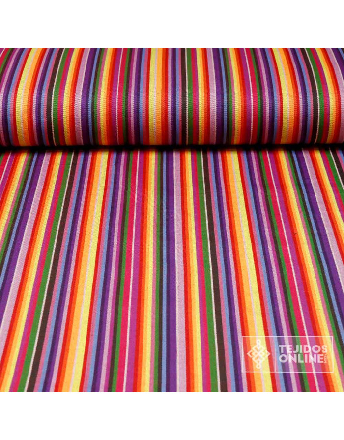 Tela Alpujarreña Multicolor Arcoiris - Comprar Tela Alpujarreña - Imagen 1