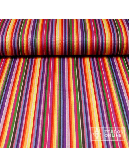 Tela Alpujarreña Multicolor Arcoiris - Comprar Tela Alpujarreña - Imagen 1
