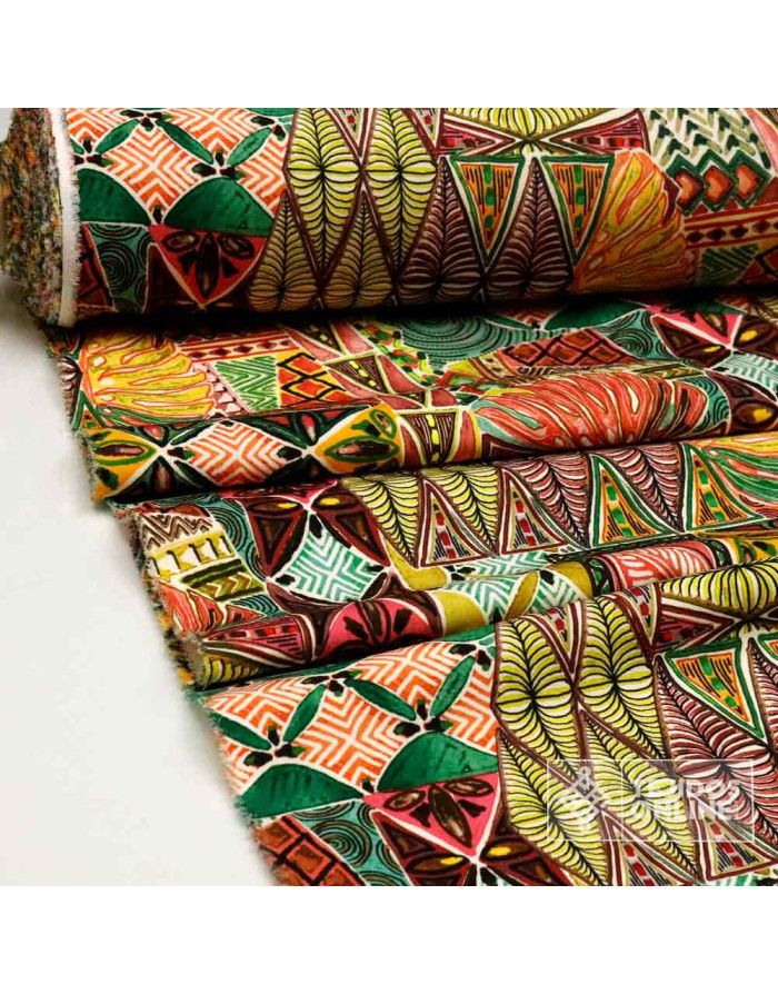 Crep Lycra Hindú  - Telas de Vestir Estampada de Moda - Imagen 4