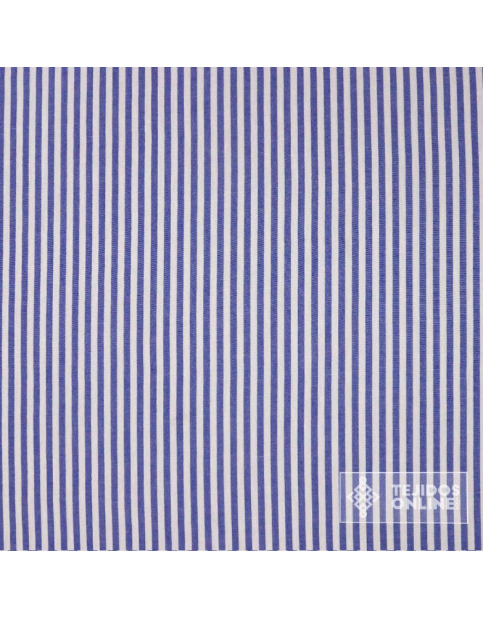 Tela Rayas Azul 1 cm | Tela Rayas para Vestidos - Imagen 3