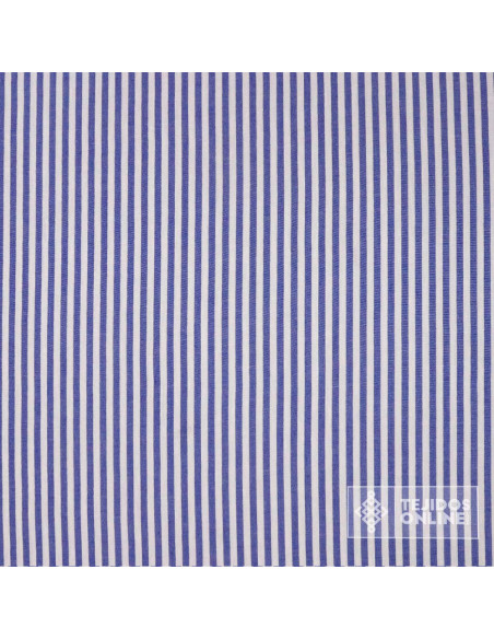 Tela Rayas Azul 1 cm | Tela Rayas para Vestidos - Imagen 3