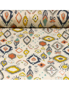 Viscosa Beige Amuletos - Viscosa 100% - Telas Online - Imagen 1