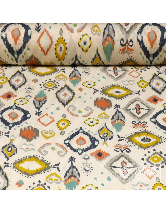 Viscosa Beige Amuletos - Viscosa 100% - Telas Online - Imagen 1