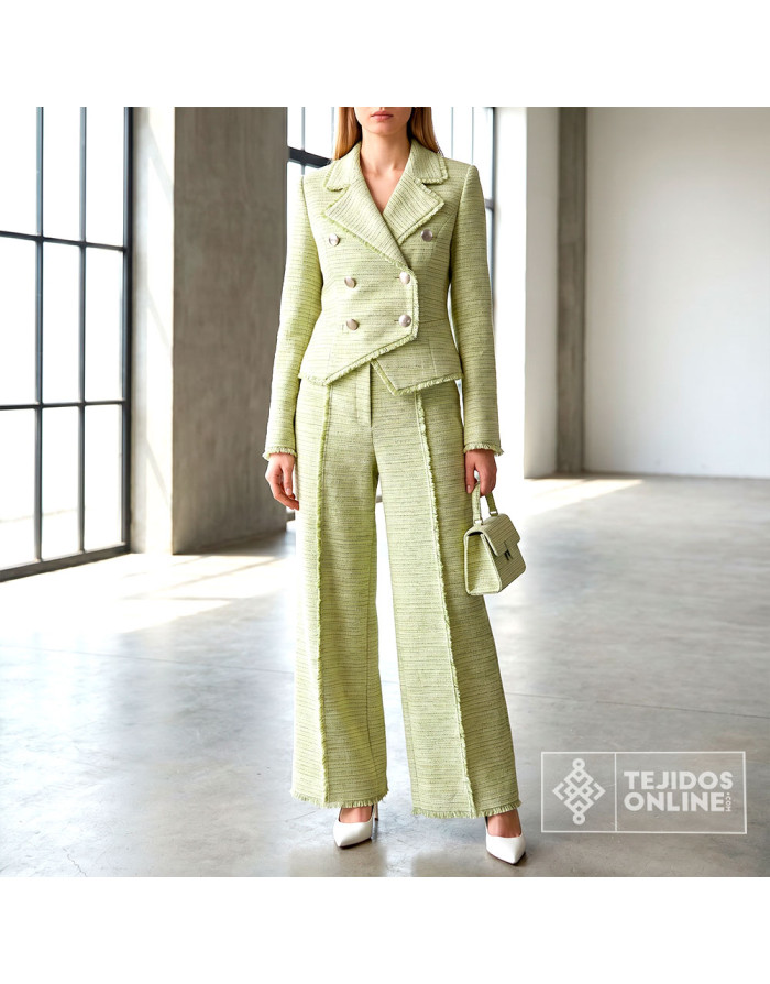 Tela Chanel Verde Lima - Comprar Tela de Chanel - Imagen 2