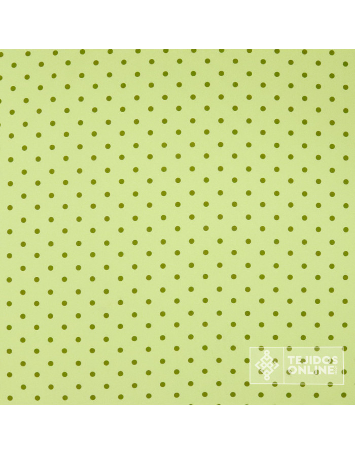 Tela Lima con Lunares Verde Oliva | Telas de Lunares - Imagen 5