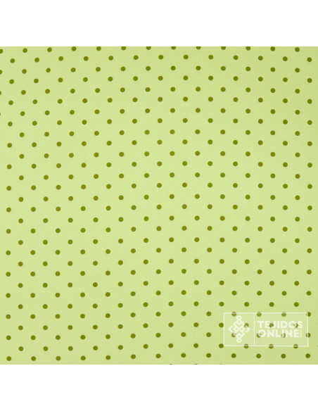Tela Lima con Lunares Verde Oliva | Telas de Lunares - Imagen 5