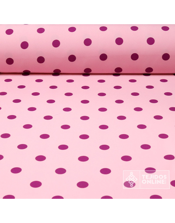 Tela Rosa con Lunar Buganvilia | Lunares para Flamenca - Imagen 1