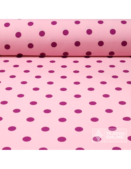 Tela Rosa con Lunar Buganvilia | Lunares para Flamenca - Imagen 1