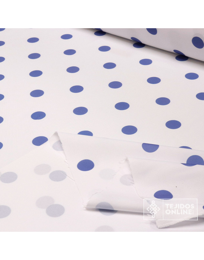 Tela Blanca Lunar Azafata Big |Telas para Flamenca - Imagen 3