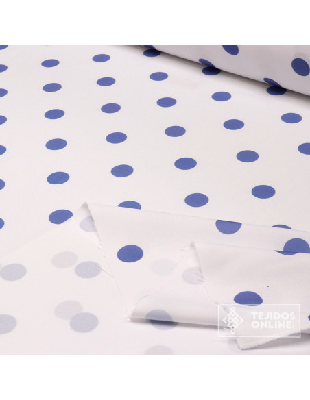 Tela Blanca Lunar Azafata Big |Telas para Flamenca - Imagen 3