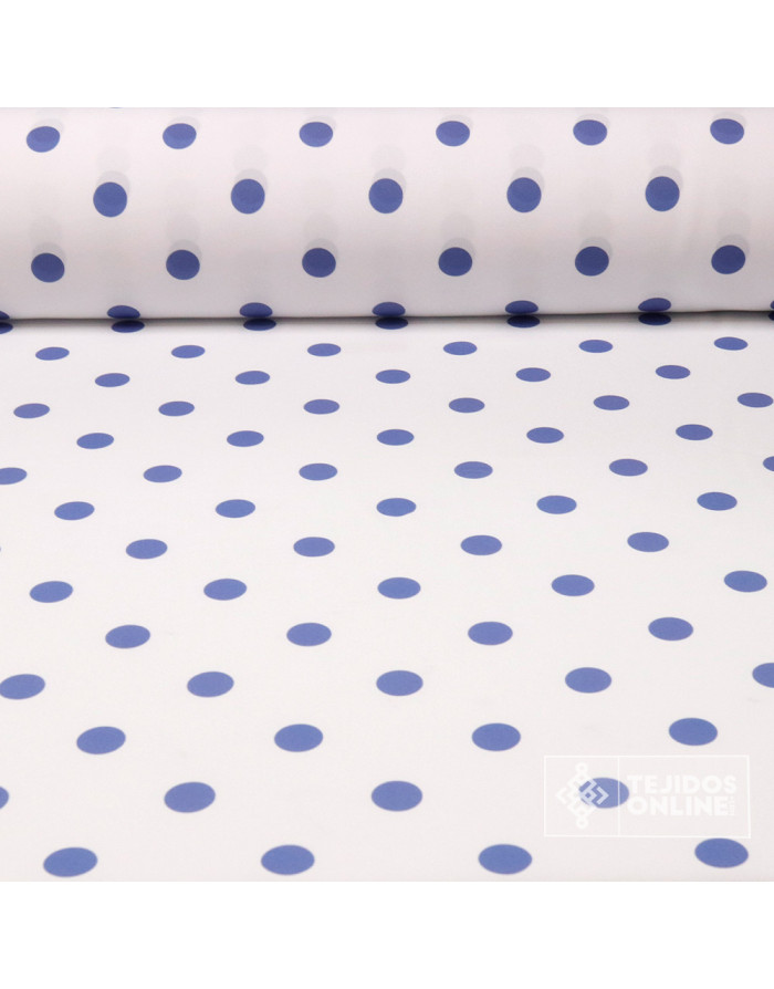 Tela Blanca Lunar Azafata Big |Telas para Flamenca - Imagen 1
