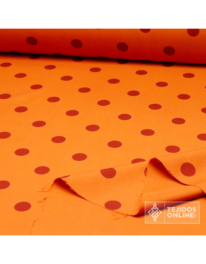 Tela Naranja Lunar Caldera Big | Telas para Flamenca - Imagen 2