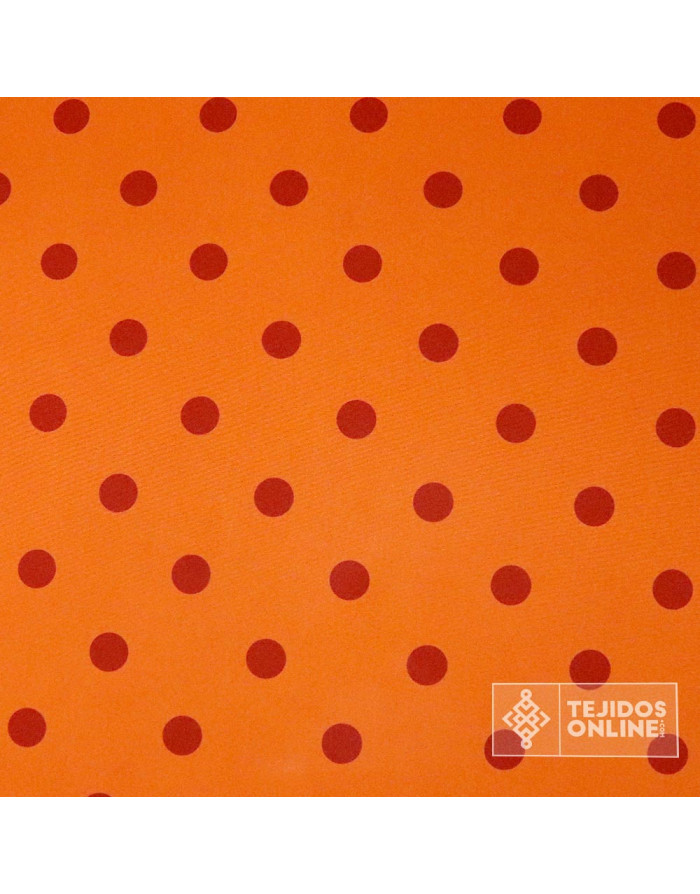 Tela Naranja Lunar Caldera Big | Telas para Flamenca - Imagen 3