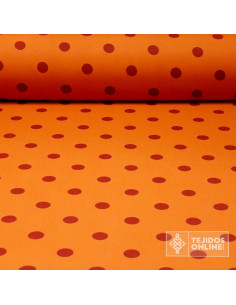 Tela Naranja Lunar Caldera Big | Telas para Flamenca - Imagen 1