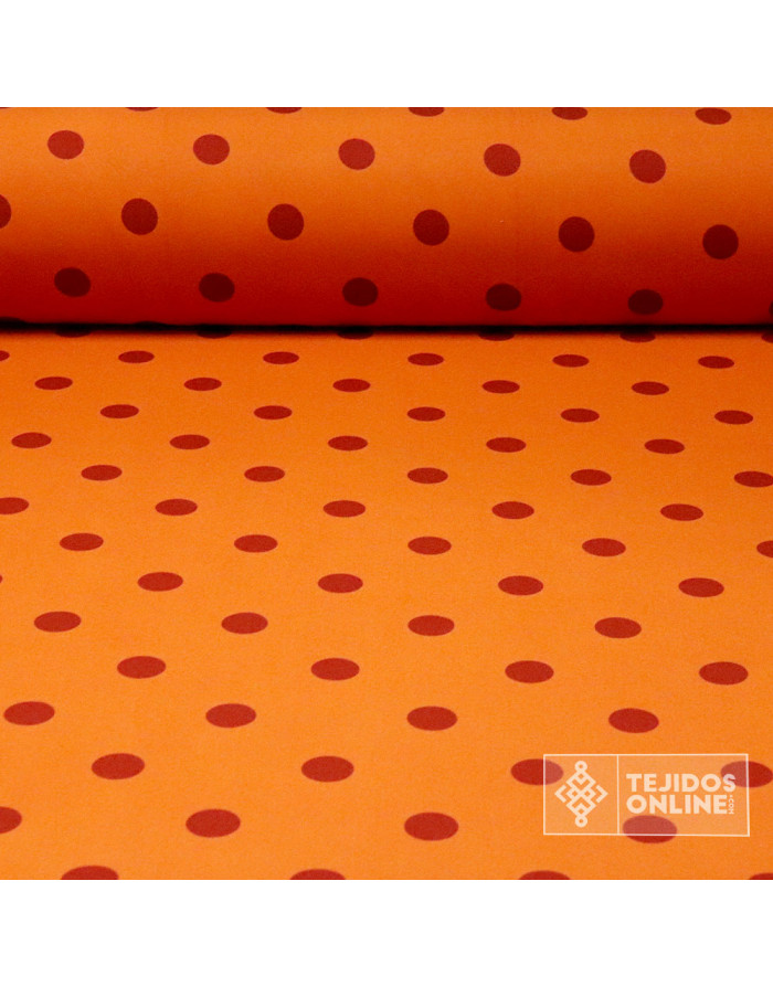 Tela Naranja Lunar Caldera Big | Telas para Flamenca - Imagen 1