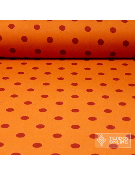 Tela Naranja Lunar Caldera Big | Telas para Flamenca - Imagen 1