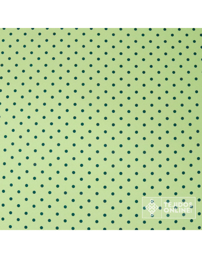 Tela Lima con Lunares Verde Botella | Telas de Lunares - Imagen 4
