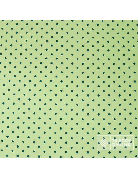 Tela Lima con Lunares Verde Botella | Telas de Lunares - Imagen 4