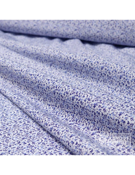 Telas de Flores Pequeñas Tonos Azules | Tejidos Online - Imagen 2