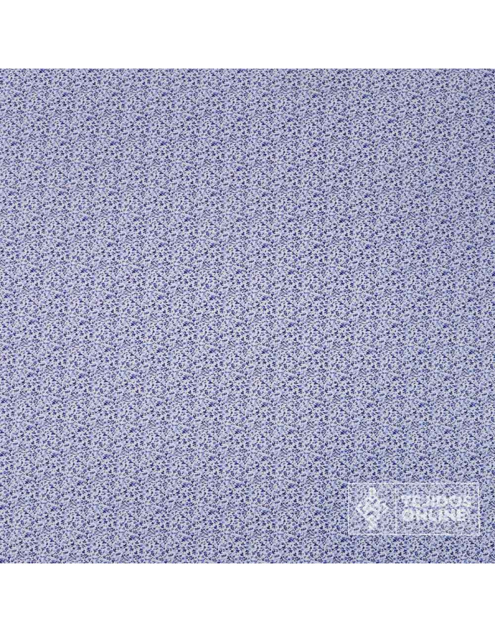 Telas de Flores Pequeñas Tonos Azules | Tejidos Online - Imagen 4