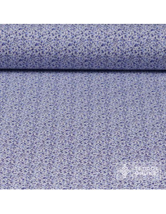 Telas de Flores Pequeñas Tonos Azules | Tejidos Online - Imagen 1