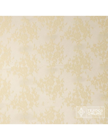 Tela Encaje Beige Fino - Telas de Rostrillos - Imagen 3